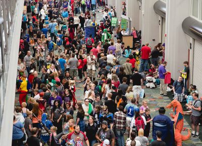 Tens of thousands of people pour into the halls of the Salt Palace, totaling well over 100k nerds in their natural environment. Photo: @Lmsorenson