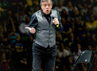 The legend himself, Mark Hamill, at the Vivint Smart Home Arena during his special panel for Salt Lake Comic Con. Photo: @Lmsorenson