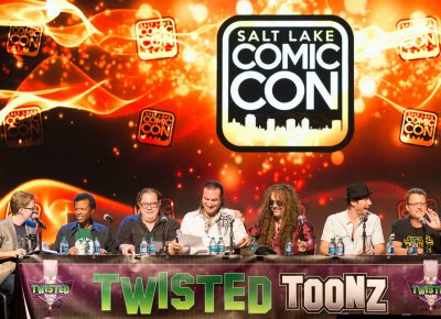 The fabulously entertaining and irreverent voice-actor event Twisted Toonz." During their panel at Salt Lake Comic Con, they pair famous character voices with hilariously inappropriate movie script readings by this ensemble of talented professionals. Photo: @Lmsorenson