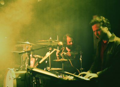 Drummer Matt Hayward and touring keyboardist. Photo: Logan Sorenson @Lmsorenson