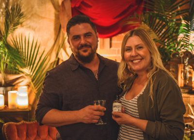 (L–R) The creative geniuses behind Honest John Bitters Co., Brandon Cagle and Sara Lund. Photo: Talyn Sherer