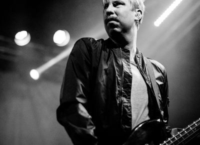 Johan Bengtsson on bass for The Sounds. Photo: Gilbert Cisneros