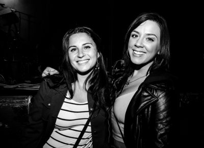 Sara and Lacey are up by the rail, waiting for the show to continue. Photo: Gilbert Cisneros