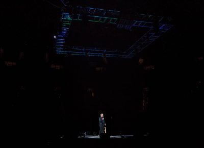 Jim Gaffigan tells audience members that it's good to be back in Salt Lake City. Photo: Lmsorenson.net