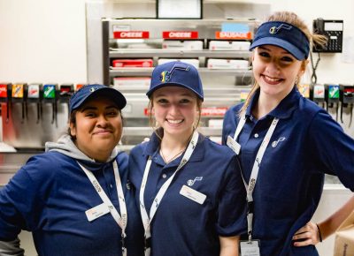 Jazz hats and smiles: Brenda, Ashton and Brynne. Photo: Lmsorenson.net