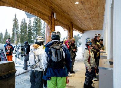 Enthusiastic guests gathered around the ticket booth to purchase their first night riding tickets of the season. Photo: Jo Savage // @SavageDangerWolf