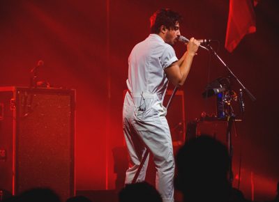 Sameer Gadhia of Young the Giant begins to whisper sweet little nothings into the microphone. Photo: Talyn Sherer.