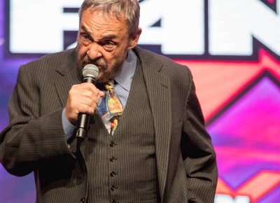 Actor John Rhys-Davies enlightens audience members about population trends and how he is encouraged about people investing into the sciences. Photo: Lmsorenson.net