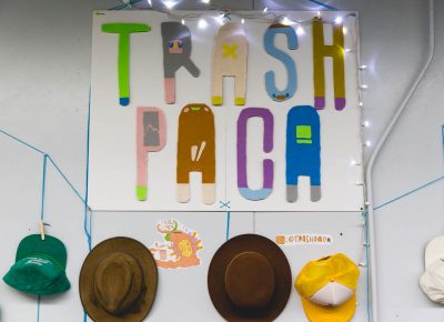 Trashpaca signage and merchandise. Photo: Lmsorenson.net