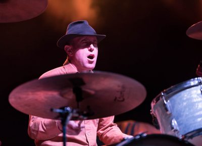 White Buffalo drummer Matt Lynott getting into the set. Photo: Lmsorenson.net