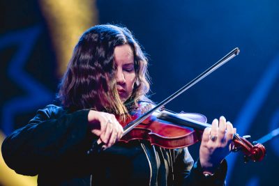 Fiddle player Bridget Regan—an absolute essential piece of the large ensemble that is Flogging Molly. Photo: Lmsorenson.net