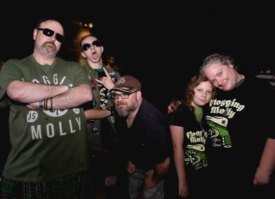 JC, Angus, Michael, Mobia, Michelle. The Carters say their favorite Flogging Molly tracks are "Seven Deadly Sins, Factory Girls, Whiskey on a Sunday (acoustic)." Photo: Lmsorenson.net