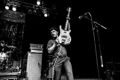 Danny Bengston on bass for together PANGEA. Photo: Gilbert Cisneros