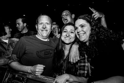 Doug, Melissa and Angella excited to catch the show. Photo: Gilbert Cisneros