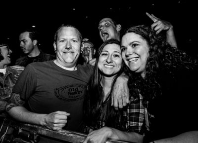 Doug, Melissa and Angella excited to catch the show. Photo: Gilbert Cisneros