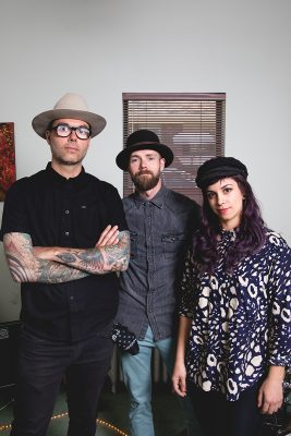 (L–R) Stephan Darland, Jeremy Hansen and Amber Pearson serve up Harold Henry’s whiskey-drenched chamber folk. Photo: LmSorenson.net