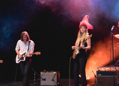 Lead singer Natalie Bergman and guitarist playing the headlining set at Ogden Twilight. Photo: LmSorenson.net