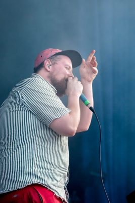 Dan Deacon providing vocals on top of the beat created seconds before. Photo: LmSorenson.net