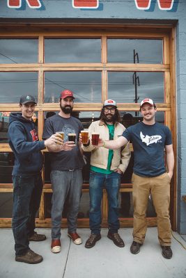 Fisher Brewing Company opened its doors to a ravenously thirsty public in February and is the first to attempt the model of incorporating a food truck to satisfy patrons' hunger. Photo: johnnybetts.com.