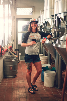 As a female brewer in a predominantly male industry, Wright is especially excited about her most recent project and her first high-point beer, Femination American Ale. Photo: Talyn Sherer.