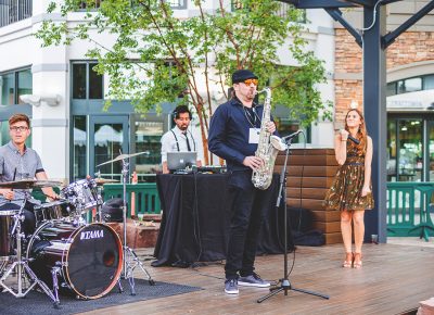 Lunar Soul performs onstage to help set the mood for the grub hub that is Tastemakers. Photo: Talyn Sherer
