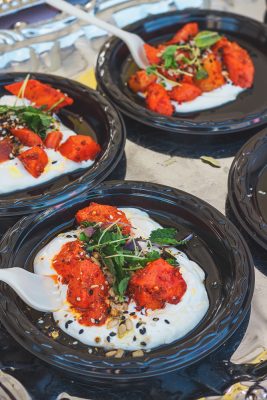 Eva, my home away from home, came out both nights and treated us to their infamous harissa roasted carrots and black sesame complete with Duhka served with whipped tahini and mint. Photo: Talyn Sherer