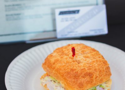 Salt Lake’s newest restaurant craze, Eklektik, brought out their chicken "wing" sandwich that included frank’s red hot, chicken breast, house cole slaw and ciabatta bread. Photo: Talyn Sherer