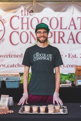 Aj Wentworth is the creative genius behind Chocolate Conspiracy, where he sampled out a blended chocolate smoothie for fellow Tastemaker foodies. Photo: Talyn Sherer