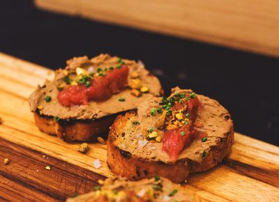 Provisions was a highlight of the event with their chicken liver mousse on a crostini, topped with strawberry rhubarb jam and pistachios. Photo: Talyn Sherer