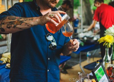 Whiskey Street featured some delicious Wathen’s Boubon in their Smoked Peach Old Fashioned. Photo: Talyn Sherer