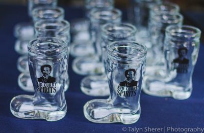 Kid Curry Spirits gave us the boot in shot glass form as we sampled out their delicious and smooth rum. Photo: Talyn Sherer
