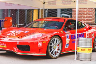 The Garage Grill showcased their badass Ferrari, which rested at the shoulder of the RPM Brewery stand. Photo: Talyn Sherer