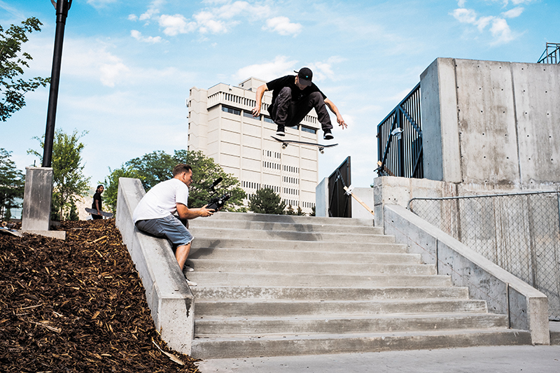 Gabe Spotts – frontside-flip. Photo: Niels Jensen