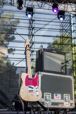 Whitney's guitar bathes in the summer sun. Photo: ColtonMarsalaPhotography.com