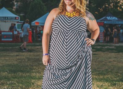 Sydney Phillips of City Weekly was stunning in her chevron dress. Photo: @clancycoop