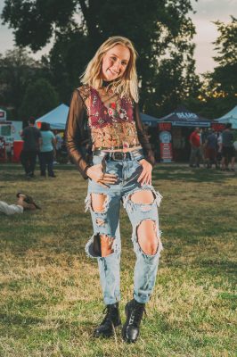 Kailee Lunn had laid-back vibes and an intricately embroidered top. Photo: @clancycoop