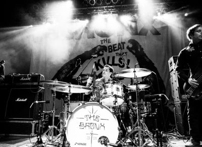 David Hidalgo Jr. on drums for the Bronx. Photo: Gilbert Cisneros