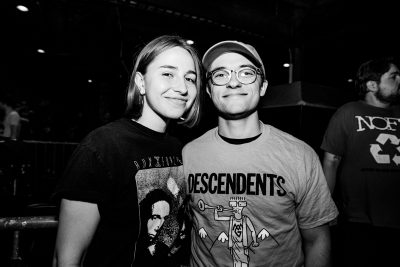 Hannah and Nick were excited for the Descendents to start. Photo: Gilbert Cisneros