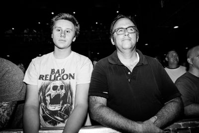 Maddie, Jackson and Jacob were excited to see the Descendents. Photo: Gilbert Cisneros