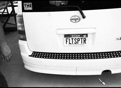 Flatspotter License Plate. Photo: Sam Milianta