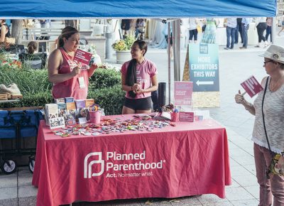 Planned Parenthood helping visitors stay cool and informed. Photo: @william.h.cannon