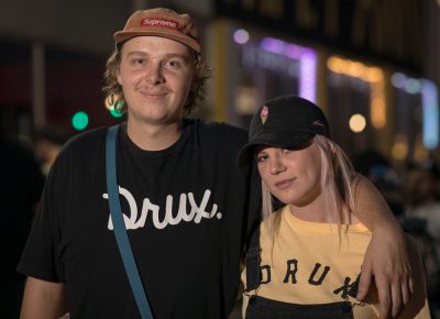 (L–R) Austin Anders and Seneca Piner are part of the DRUX USA hip-hop collective and streetwear line, which started in late 2015 with a locals-only capsule collection that included crew neck T-shirts and hoodies. Photo: John Barkiple