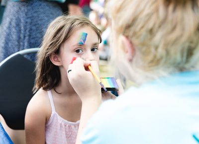 Face painting is all the rage in the Kids' Area at the DIY Festival. LmSorenson.net