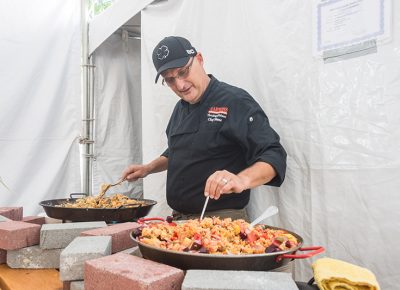 Harmons chef doing what he does best in the VIP Lounge. Photo: @colton_marsala