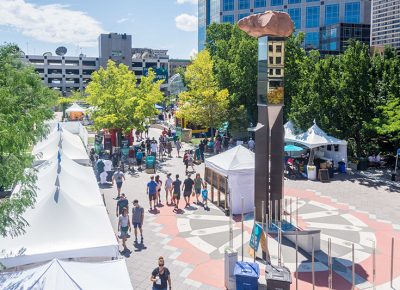 Tents filled the Gallivan Center with amazing local artists. Photo: @colton_marsala
