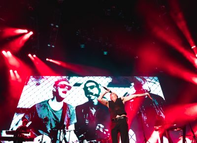 Depeche Mode onstage at USANA. Photo: Lmsorenson.net