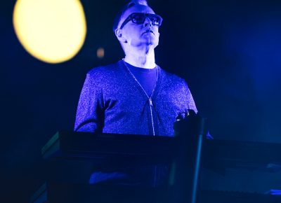 Andy Fletcher stands with keyboards at hand. Photo: Lmsorenson.net