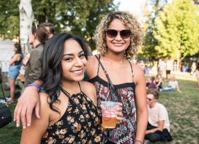 Josie and Tasha were at the show early to see Kaytranada perform. Photo: Gilbert Cisneros