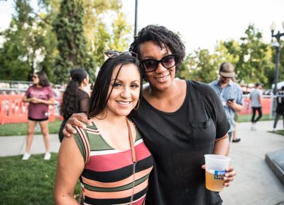 Schalese and Kaneischa arrived at the show early to catch everyone perform at the Twilight Concert on Thursday. Photo: Gilbert Cisneros