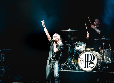 Ending their tour in SLC, PVRIS playing onstage at USANA Amphitheater. Photo: Lmsorenson.net